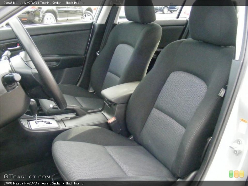 Black Interior Photo for the 2008 Mazda MAZDA3 i Touring Sedan #39137138