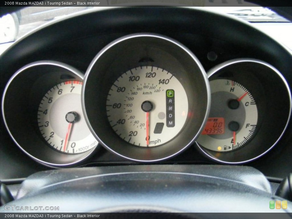 Black Interior Gauges for the 2008 Mazda MAZDA3 i Touring Sedan #39137254