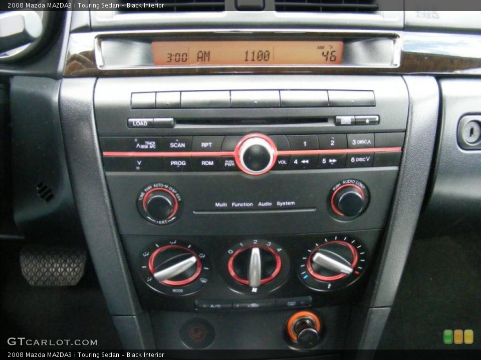 Black Interior Controls for the 2008 Mazda MAZDA3 i Touring Sedan #39137290