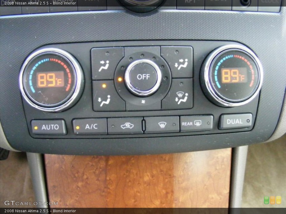 Blond Interior Controls for the 2008 Nissan Altima 2.5 S #39138430