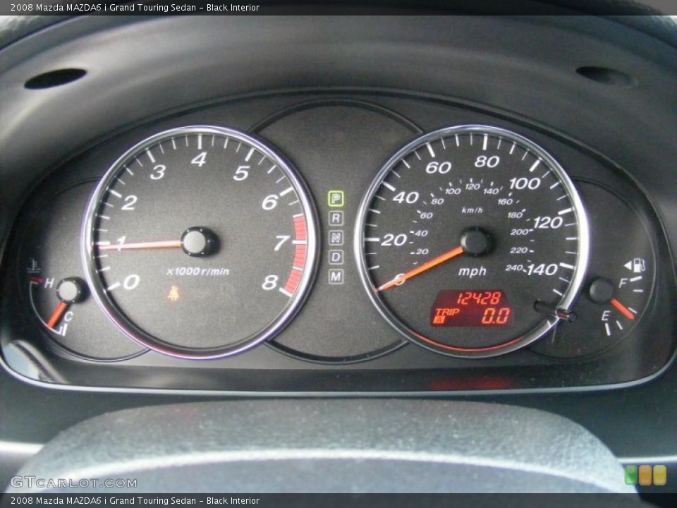 Black Interior Gauges for the 2008 Mazda MAZDA6 i Grand Touring Sedan #39138850