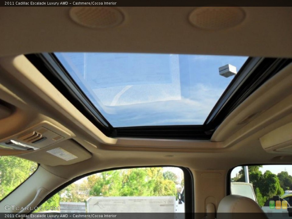 Cashmere/Cocoa Interior Sunroof for the 2011 Cadillac Escalade Luxury AWD #39139310