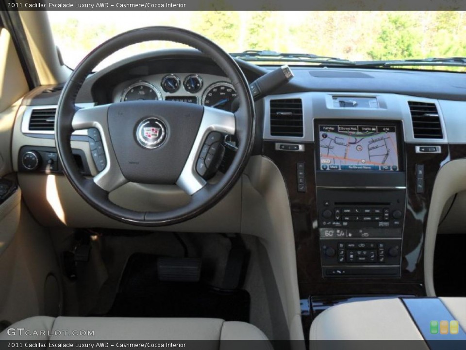Cashmere/Cocoa Interior Dashboard for the 2011 Cadillac Escalade Luxury AWD #39139410