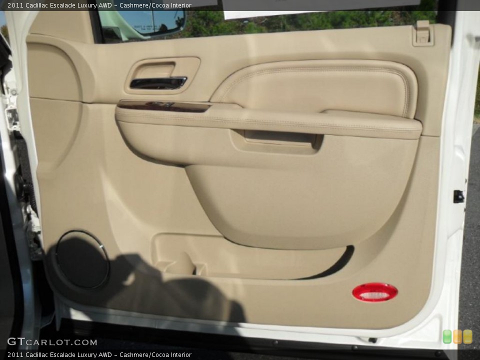 Cashmere/Cocoa Interior Door Panel for the 2011 Cadillac Escalade Luxury AWD #39139506