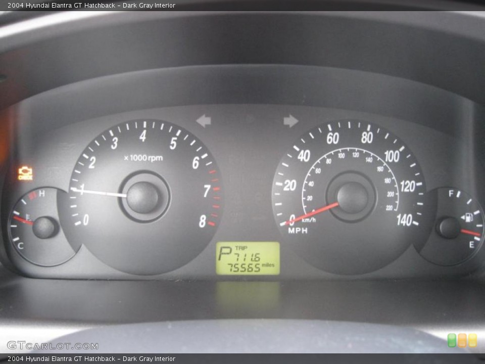 Dark Gray Interior Gauges for the 2004 Hyundai Elantra GT Hatchback #39143894