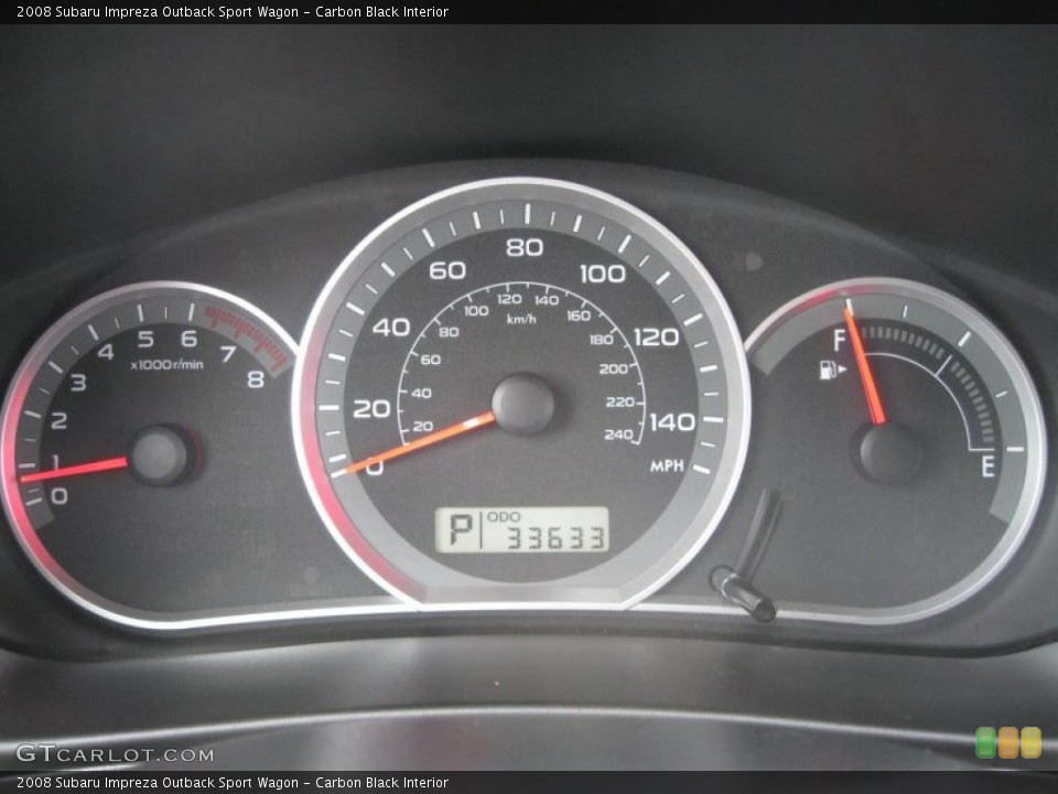 Carbon Black Interior Gauges for the 2008 Subaru Impreza Outback Sport Wagon #39144726