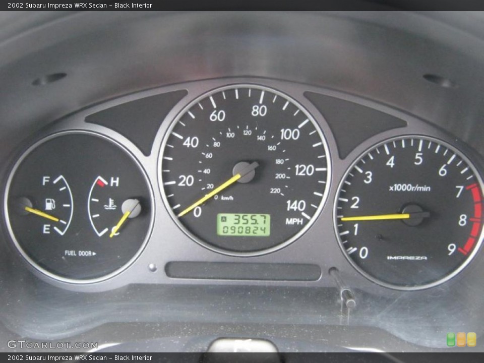 Black Interior Gauges for the 2002 Subaru Impreza WRX Sedan #39145546