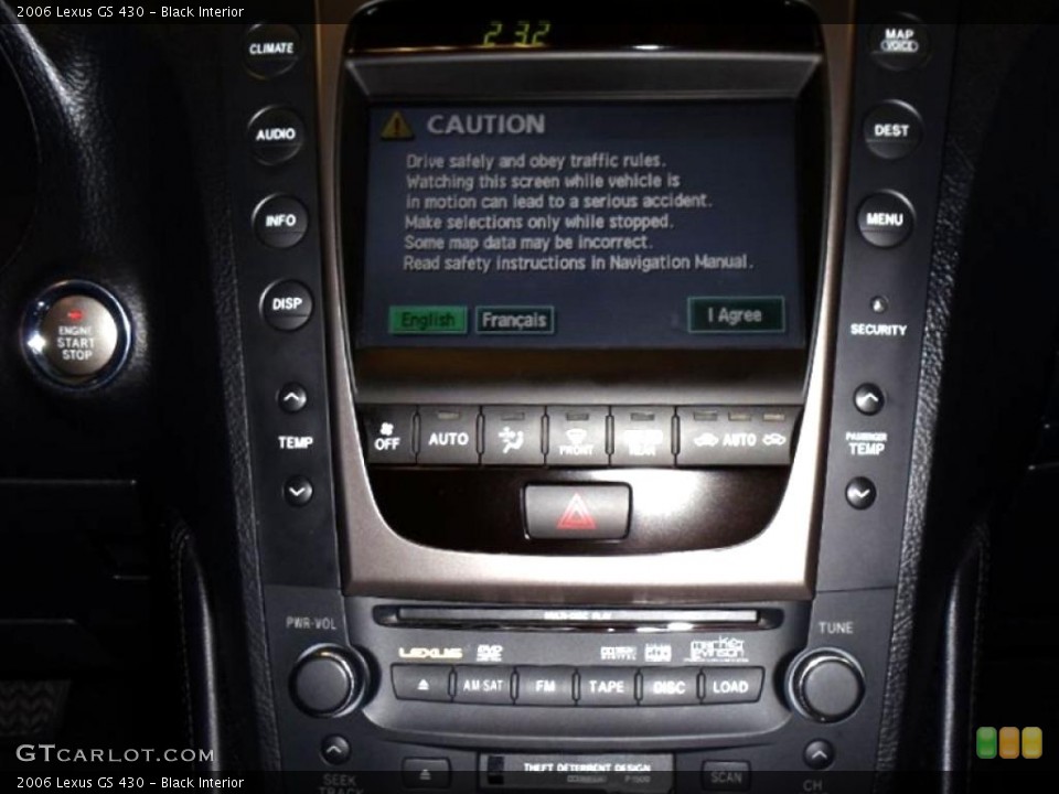 Black Interior Controls for the 2006 Lexus GS 430 #39146314