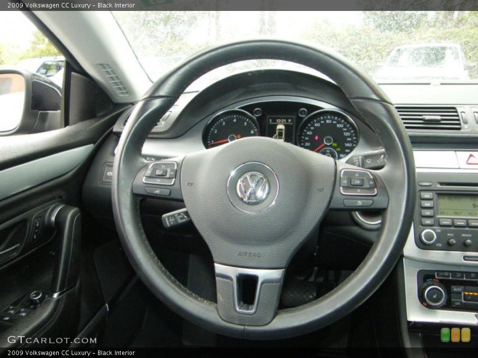 Black Interior Steering Wheel for the 2009 Volkswagen CC Luxury #39147094
