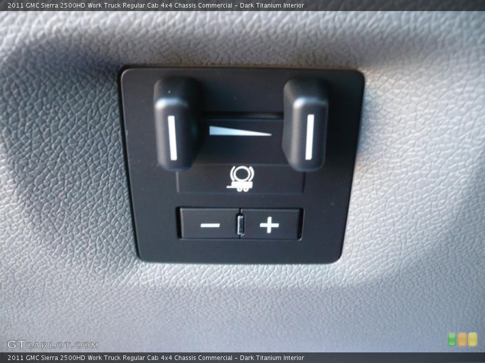Dark Titanium Interior Controls for the 2011 GMC Sierra 2500HD Work Truck Regular Cab 4x4 Chassis Commercial #39149745