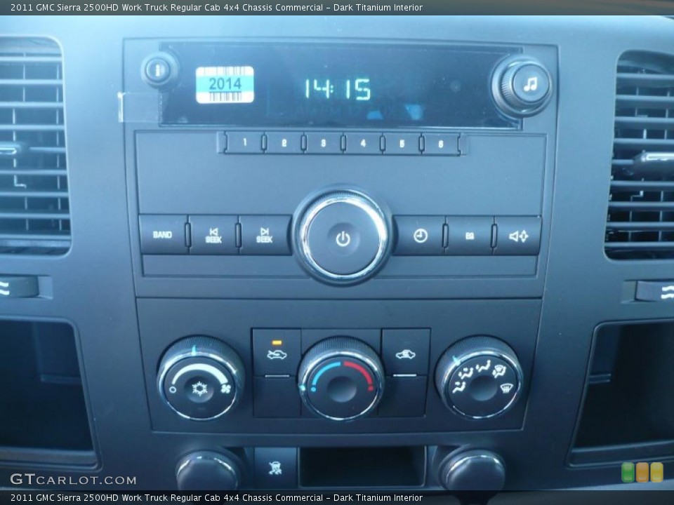 Dark Titanium Interior Controls for the 2011 GMC Sierra 2500HD Work Truck Regular Cab 4x4 Chassis Commercial #39149761