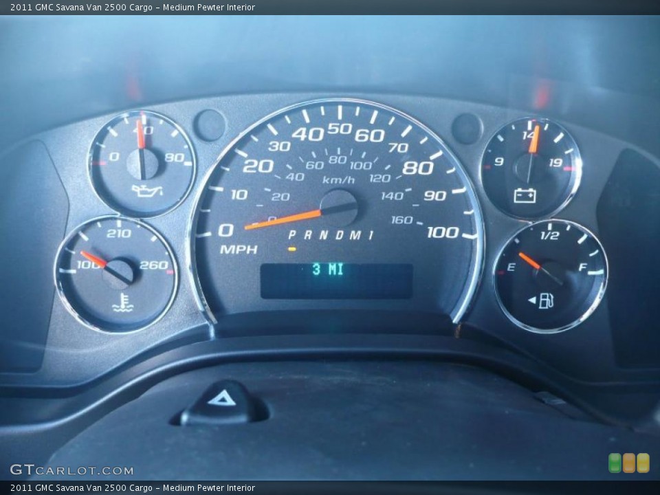 Medium Pewter Interior Gauges for the 2011 GMC Savana Van 2500 Cargo #39150009