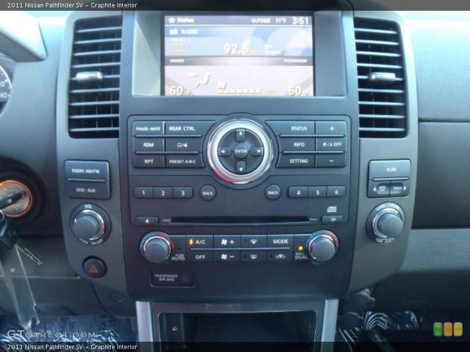 Graphite Interior Controls for the 2011 Nissan Pathfinder SV #39150353