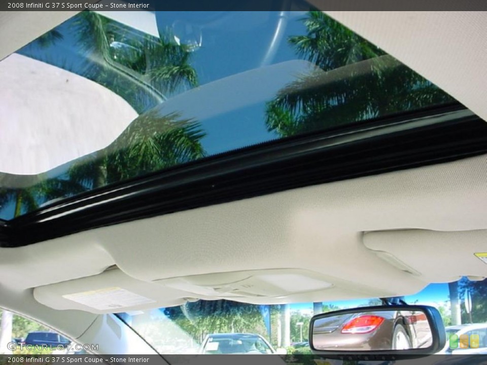 Stone Interior Sunroof for the 2008 Infiniti G 37 S Sport Coupe #39151597