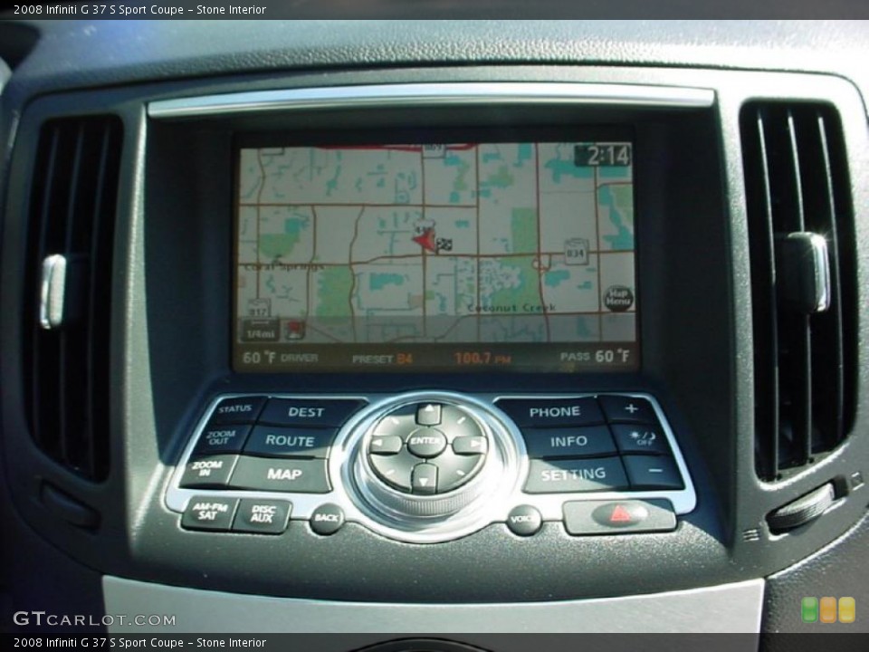 Stone Interior Navigation for the 2008 Infiniti G 37 S Sport Coupe #39151617