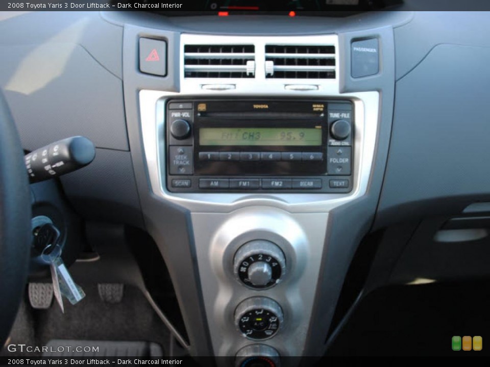 Dark Charcoal Interior Controls for the 2008 Toyota Yaris 3 Door Liftback #39152069