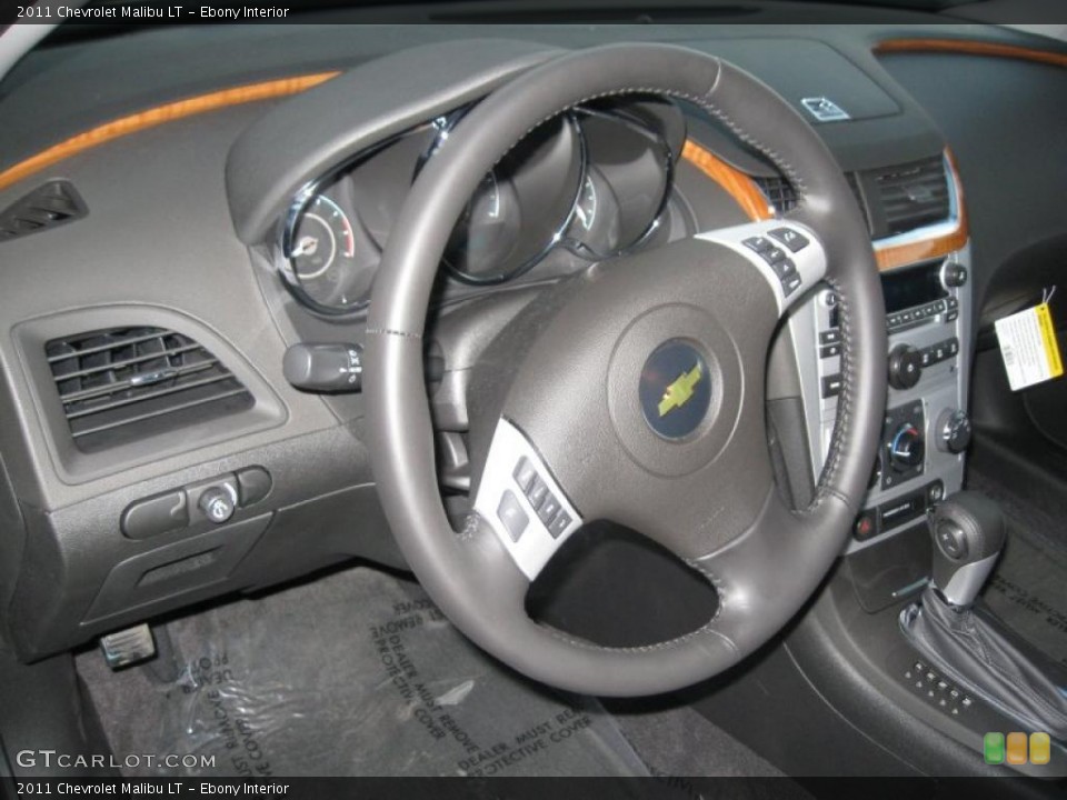 Ebony Interior Steering Wheel for the 2011 Chevrolet Malibu LT #39152157