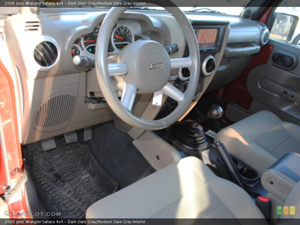 Dark Slate Gray/Medium Slate Gray Interior Prime Interior for the 2008 Jeep Wrangler Sahara 4x4 #39152333