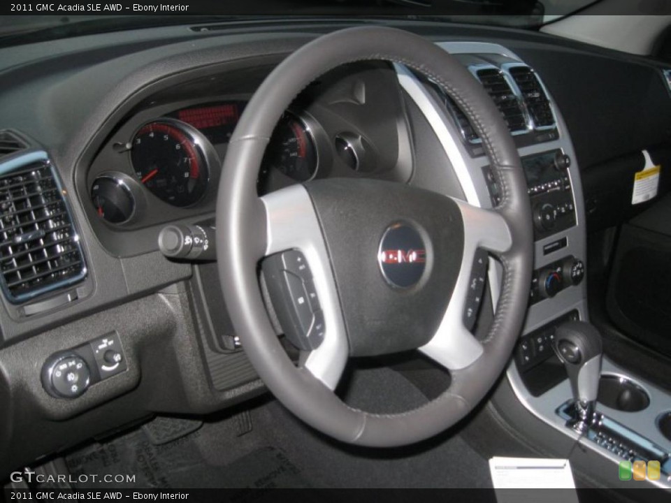 Ebony Interior Steering Wheel for the 2011 GMC Acadia SLE AWD #39152353