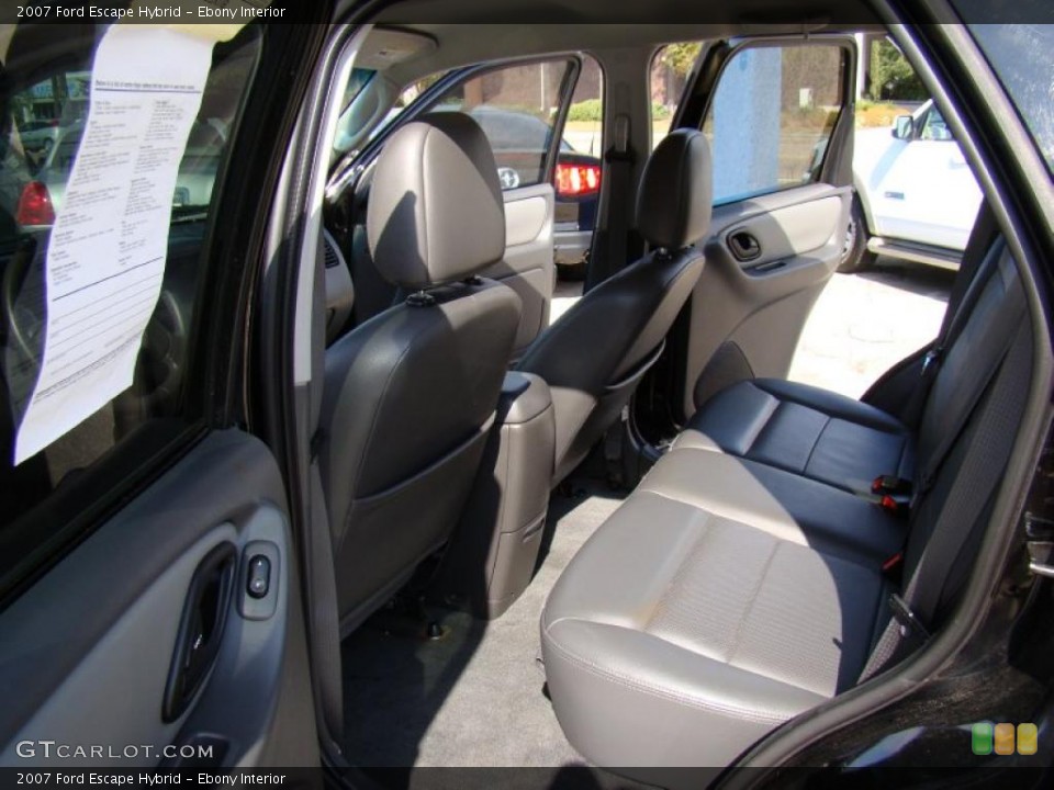 Ebony Interior Photo for the 2007 Ford Escape Hybrid #39153013