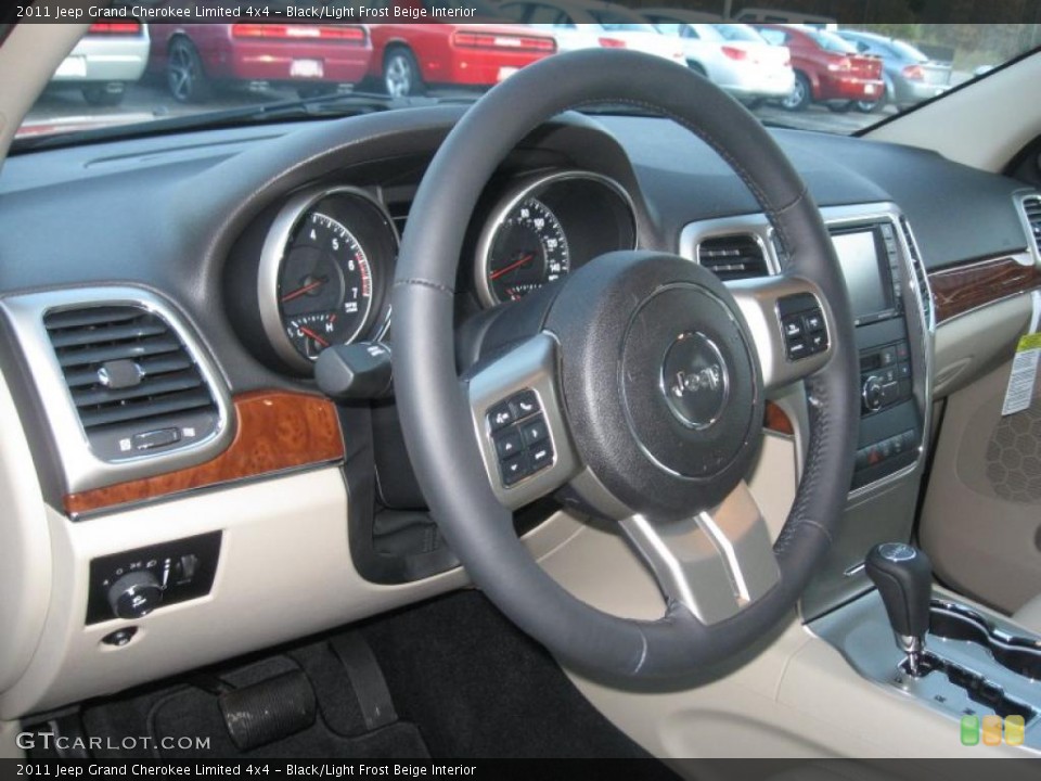 Black/Light Frost Beige Interior Dashboard for the 2011 Jeep Grand Cherokee Limited 4x4 #39153781