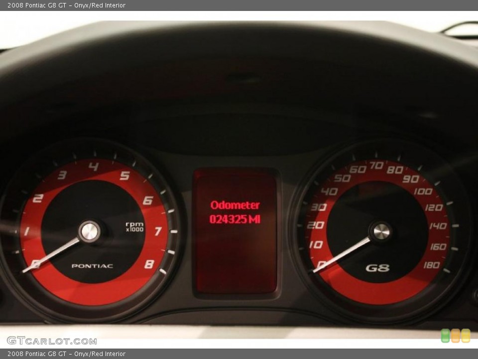 Onyx/Red Interior Gauges for the 2008 Pontiac G8 GT #39160470