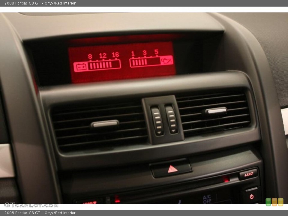 Onyx/Red Interior Controls for the 2008 Pontiac G8 GT #39160490