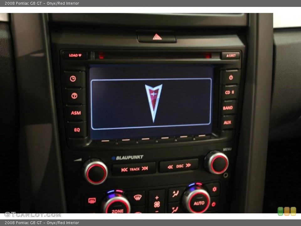Onyx/Red Interior Controls for the 2008 Pontiac G8 GT #39160507