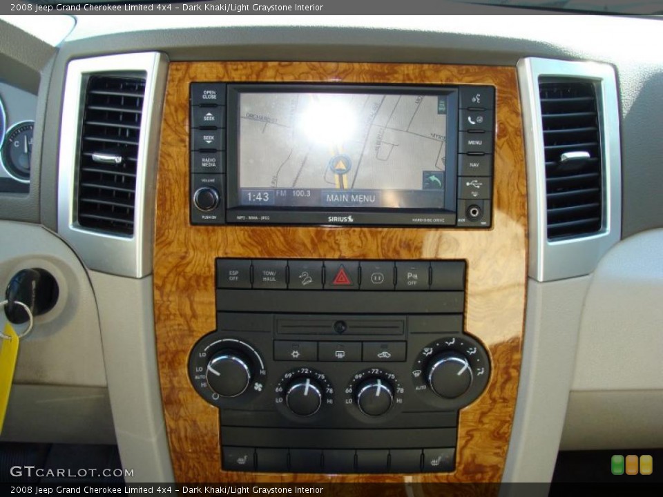 Dark Khaki/Light Graystone Interior Navigation for the 2008 Jeep Grand Cherokee Limited 4x4 #39161648