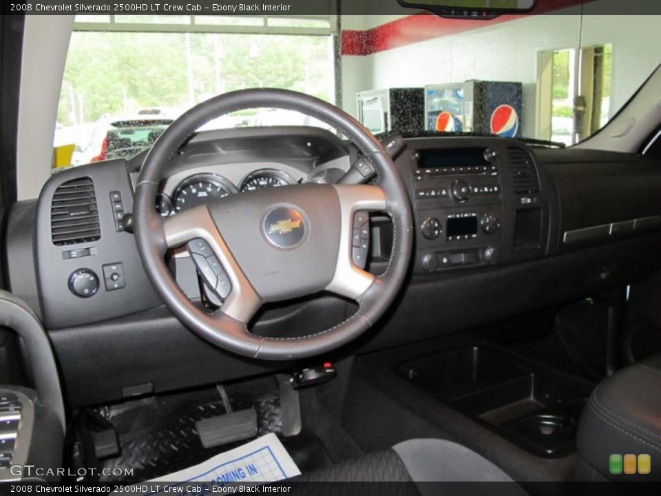 Ebony Black Interior Dashboard for the 2008 Chevrolet Silverado 2500HD LT Crew Cab #39162354