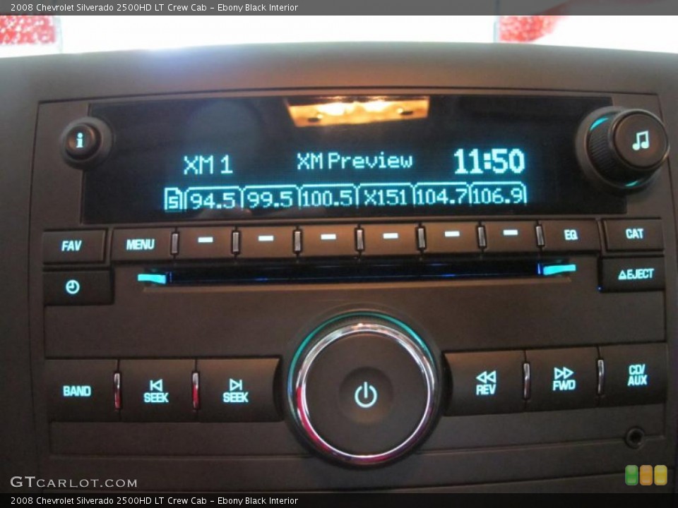 Ebony Black Interior Controls for the 2008 Chevrolet Silverado 2500HD LT Crew Cab #39162433