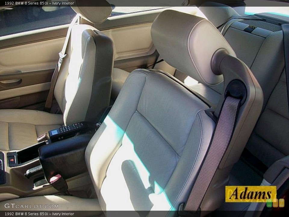 Ivory Interior Photo for the 1992 BMW 8 Series 850i #39163730