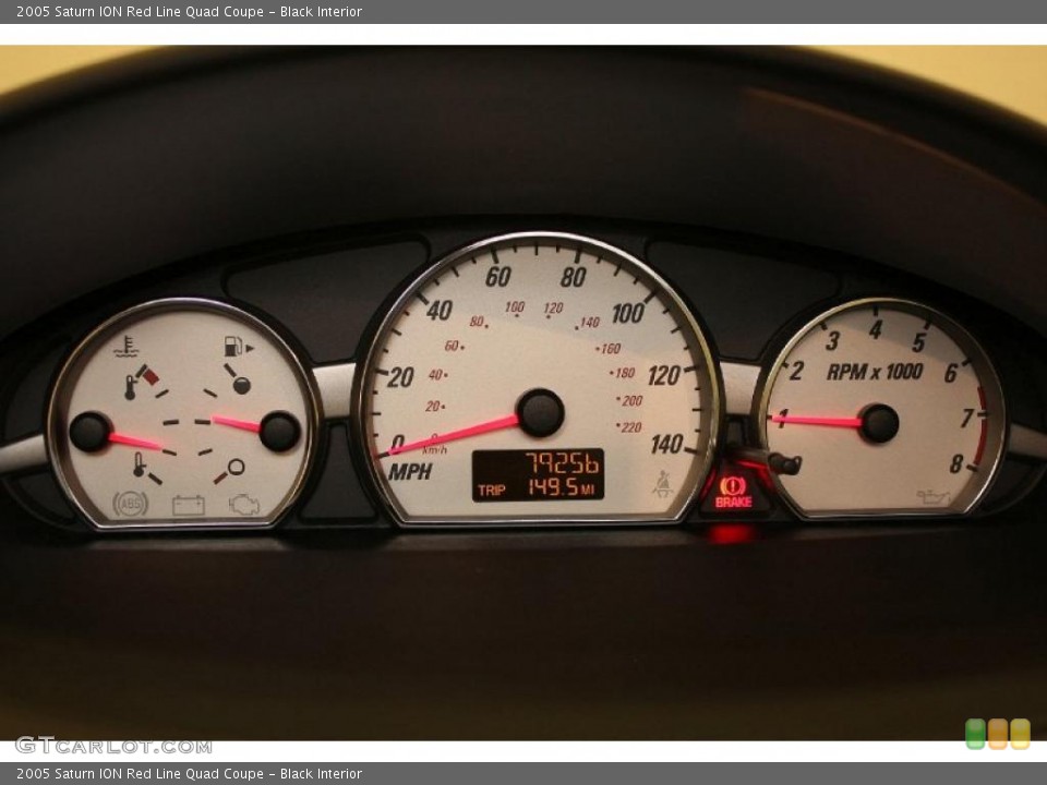 Black Interior Gauges for the 2005 Saturn ION Red Line Quad Coupe #39164830