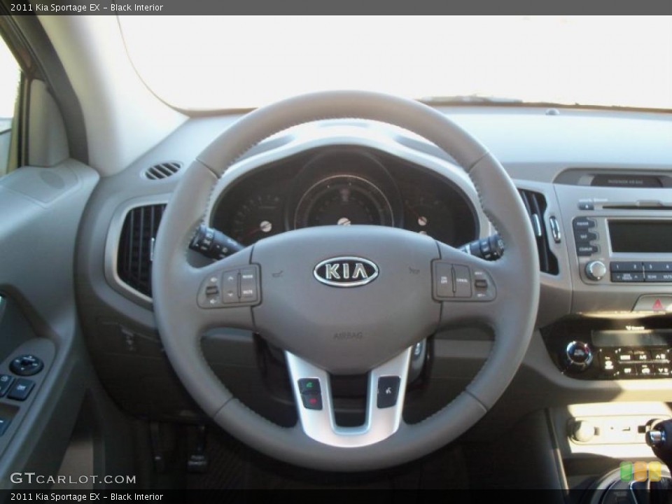 Black Interior Steering Wheel for the 2011 Kia Sportage EX #39167062
