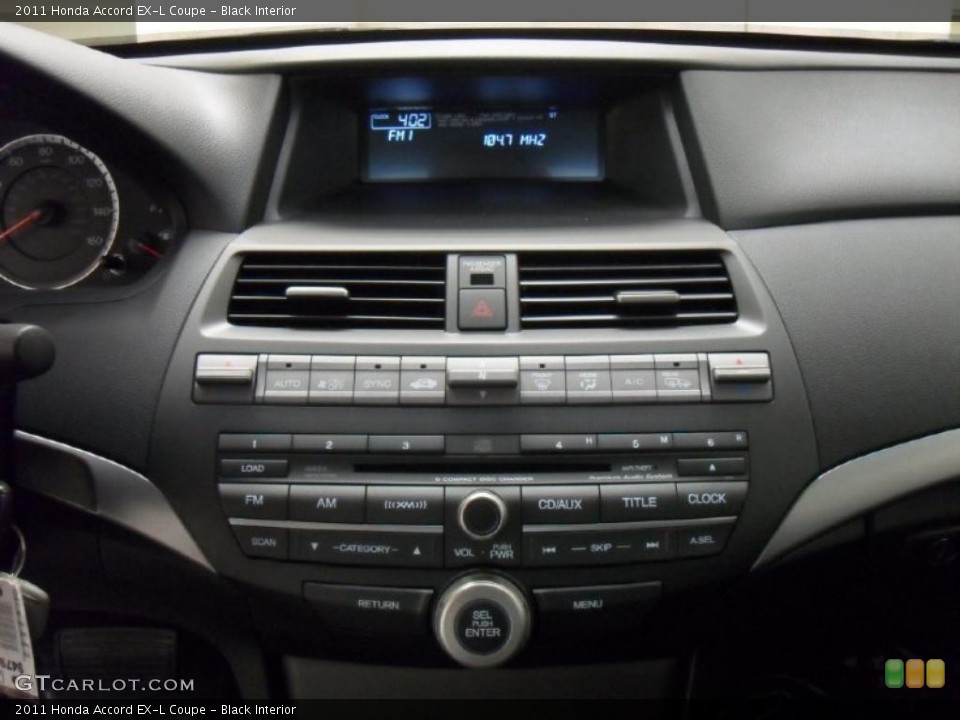 Black Interior Controls for the 2011 Honda Accord EX-L Coupe #39171405