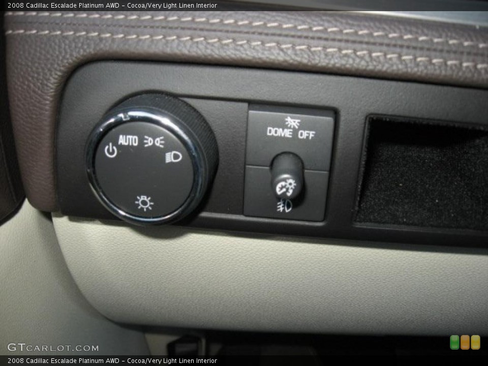 Cocoa/Very Light Linen Interior Controls for the 2008 Cadillac Escalade Platinum AWD #39171834
