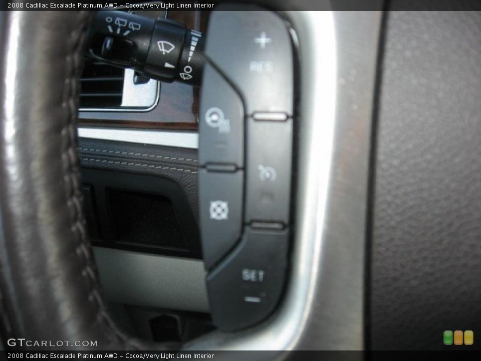 Cocoa/Very Light Linen Interior Controls for the 2008 Cadillac Escalade Platinum AWD #39171850