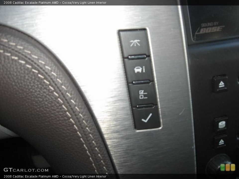 Cocoa/Very Light Linen Interior Controls for the 2008 Cadillac Escalade Platinum AWD #39171866