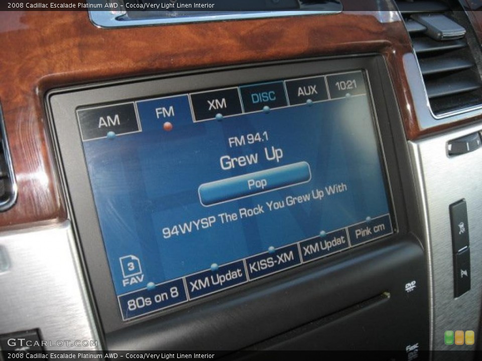 Cocoa/Very Light Linen Interior Controls for the 2008 Cadillac Escalade Platinum AWD #39171934
