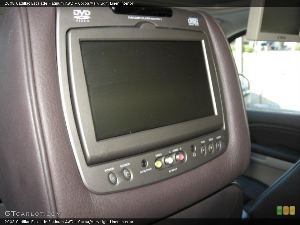 Cocoa/Very Light Linen Interior Controls for the 2008 Cadillac Escalade Platinum AWD #39172014