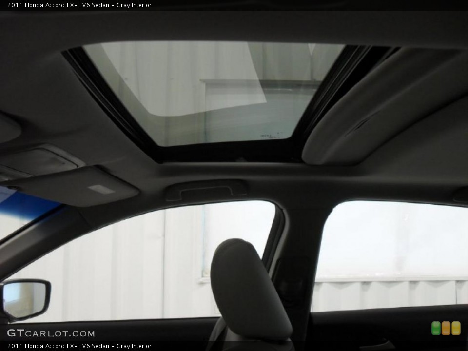 Gray Interior Sunroof for the 2011 Honda Accord EX-L V6 Sedan #39172434