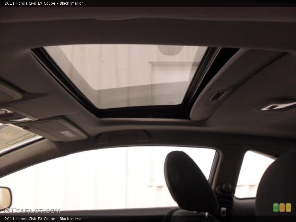 Black Interior Sunroof for the 2011 Honda Civic EX Coupe #39173434