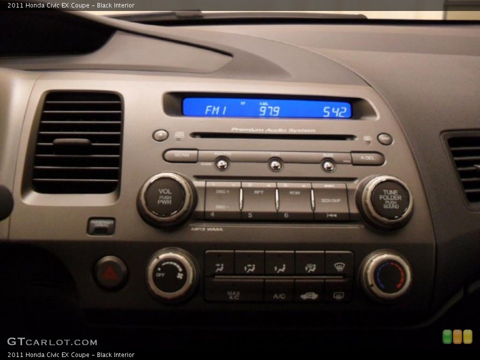 Black Interior Controls for the 2011 Honda Civic EX Coupe #39173458