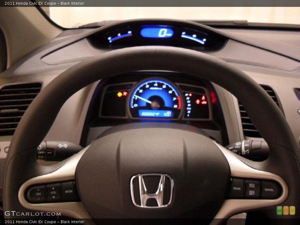 Black Interior Controls for the 2011 Honda Civic EX Coupe #39173478