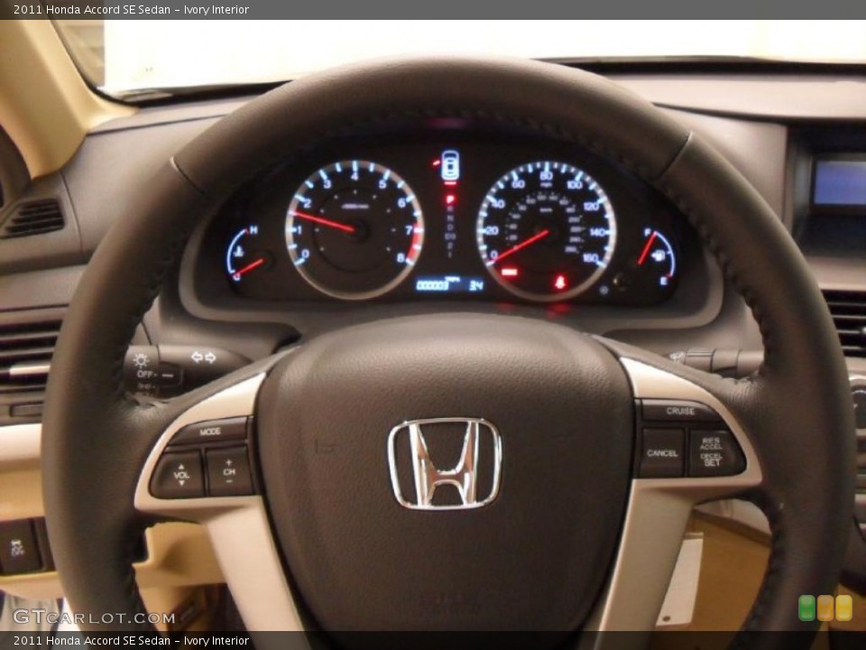 Ivory Interior Controls for the 2011 Honda Accord SE Sedan #39174402