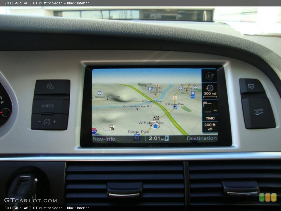 Black Interior Navigation for the 2011 Audi A6 3.0T quattro Sedan #39177799