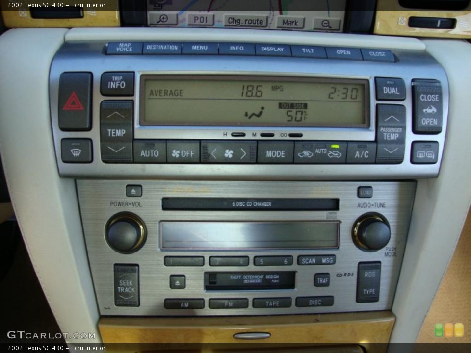 Ecru Interior Controls for the 2002 Lexus SC 430 #39178639