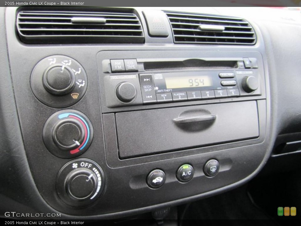 Black Interior Controls for the 2005 Honda Civic LX Coupe #39178883