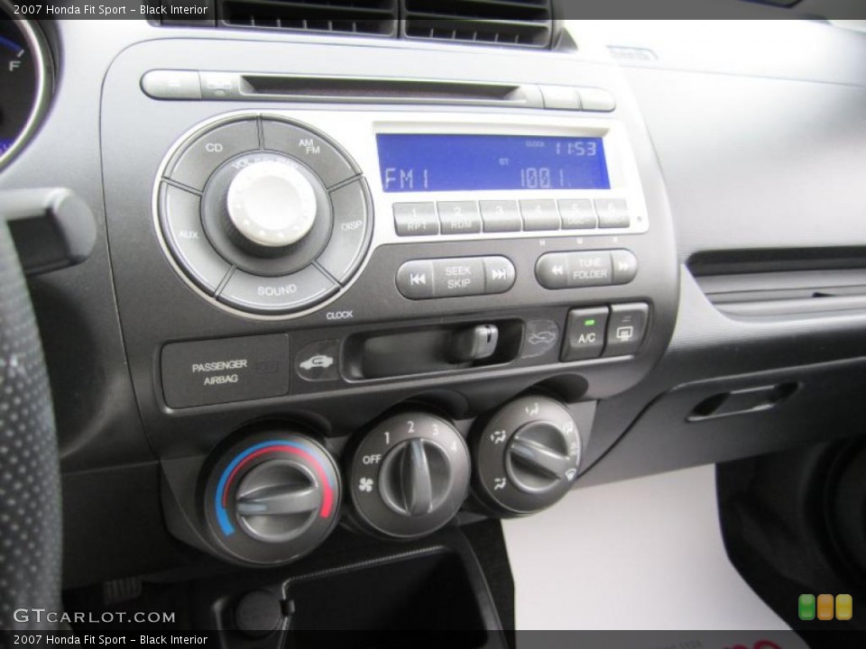 Black Interior Controls for the 2007 Honda Fit Sport #39180391