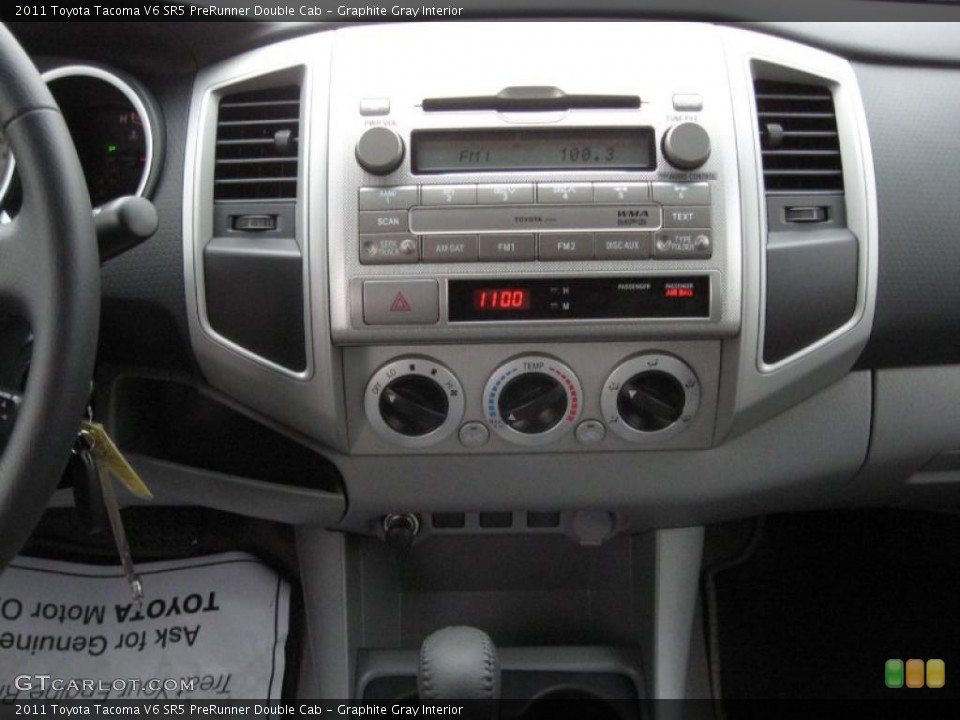 Graphite Gray Interior Controls for the 2011 Toyota Tacoma V6 SR5 PreRunner Double Cab #39181771